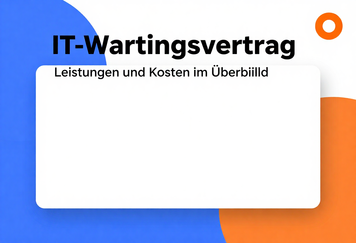 IT-Wartungsvertrag: Leistungen und Kosten im Überblick