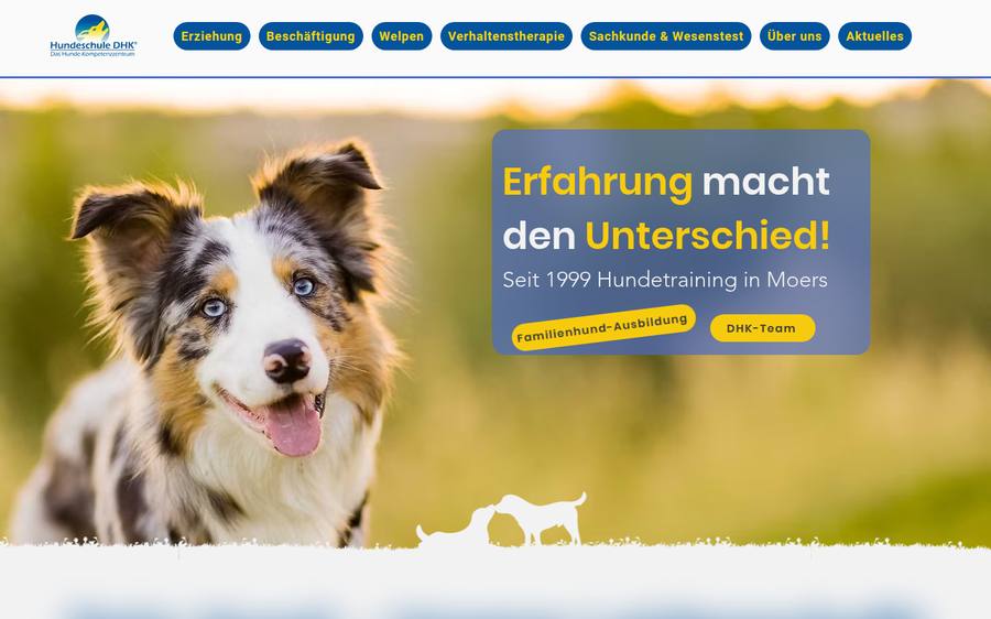 Die Hundeschule DHK vor dem Relaunch