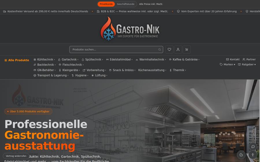 Gastro-Nik - neue Website von TwoPixels