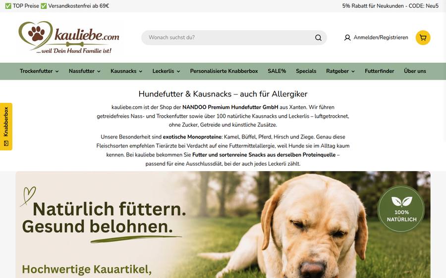 kauliebe vor dem Relaunch
