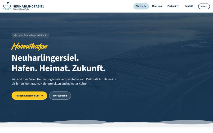 Hafenzweckverband Neuharlingersiel - neue Website von TwoPixels