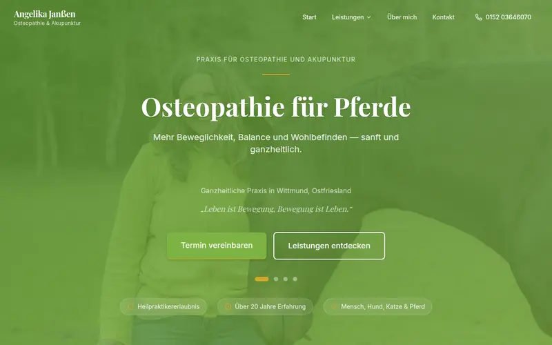 Website von Osteopathie Janßen